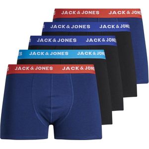 JACK & JONES JUNIOR Boxershort - set van 5 Donkerblauw/Zwart