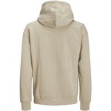 JACK & JONES - Hoodie - Beige - Katoen - Met Kap - Lange Mouwen