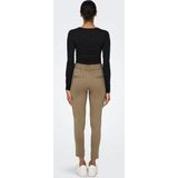 ONLY - Bandplooibroek - Bruin - Slimfit - High Waist - 7/8 lengte