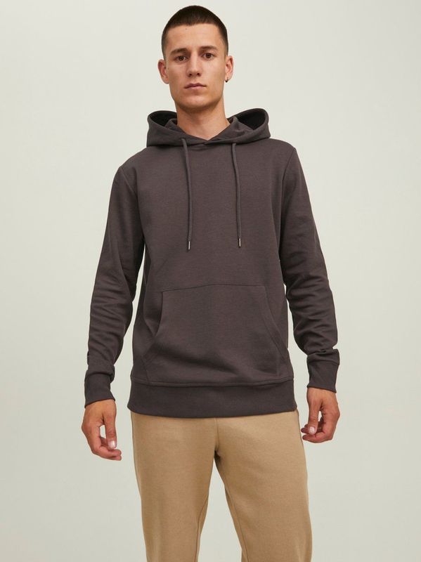 JACK&JONES JJEBASIC SWEAT HOOD NOOS Heren Trui - Zwart - Katoen