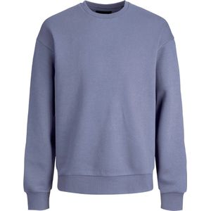 JACK & JONES Star basic sweat crew neck regular fit, heren sweatshirt katoenmengsel met O-hals, grijs-blauw