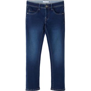 Slim Fit Jeans - Denim - Mid-waist - Verstelbare Taille - Achterzakken - Voorzakken