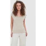 T-shirt - Effen - Jersey - V-hals - Losse Pasvorm