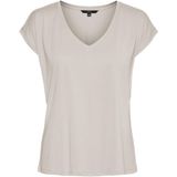 T-shirt - Effen - Jersey - V-hals - Losse Pasvorm