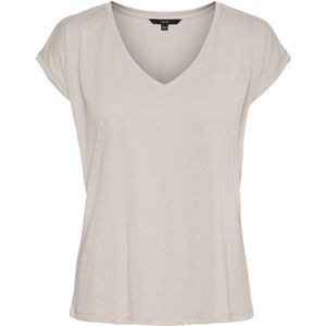 T-shirt - Effen - Jersey - V-hals - Losse Pasvorm