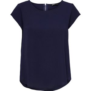 ONLY dames T-Shirt Onlvic S/S Solid Top Noos Ptm, evening blue, 34