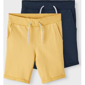 Name It - NkmVermo - Sweatshorts - Ochre/Dark Sapphire - 2-pack