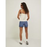 Jack & Jones Hazel Akm2a Hoge Taille Denim Shorts - Ecru - Katoen