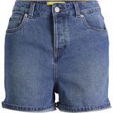 Jack & Jones Hazel Akm2a Hoge Taille Denim Shorts - Ecru - Katoen
