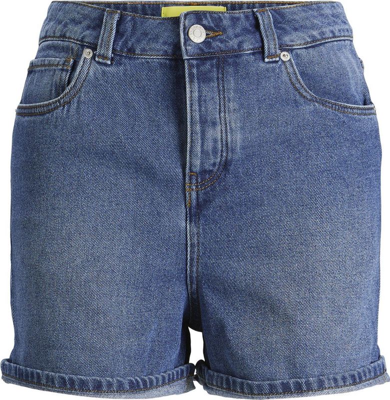 Jack & Jones Hazel Akm2a Hoge Taille Denim Shorts - Ecru - Katoen