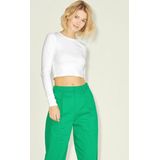 JJXX T-shirt Jxfeline Str Ls Rib Tee Jrs Noos 12200402 Bright White Dames