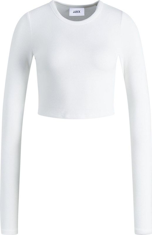 JJXX T-shirt Jxfeline Str Ls Rib Tee Jrs Noos 12200402 Bright White Dames