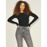 Jack Jones Freya Rib Jjxx T-shirt Met Lange Mouwen Zwart S Vrouw