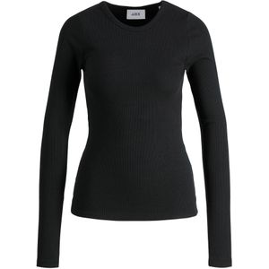 Jack Jones Freya Rib Jjxx T-shirt Met Lange Mouwen Zwart S Vrouw