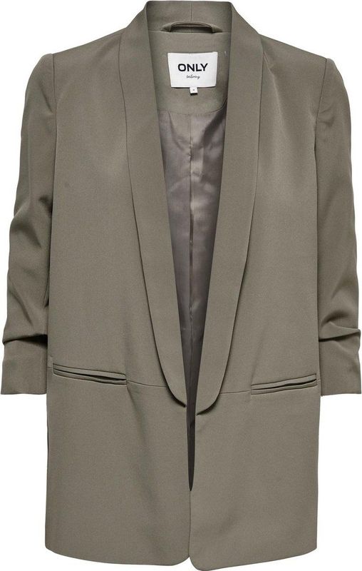 Only - Elly - Damesblazer - Effen - Regular Fit - Sjaalkraag - 3/4-mouw