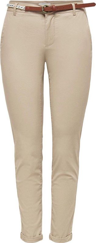 Chino Broek - Humus - Enkel-Lange Vorm - Slim Fit - Normale Taillehoogte