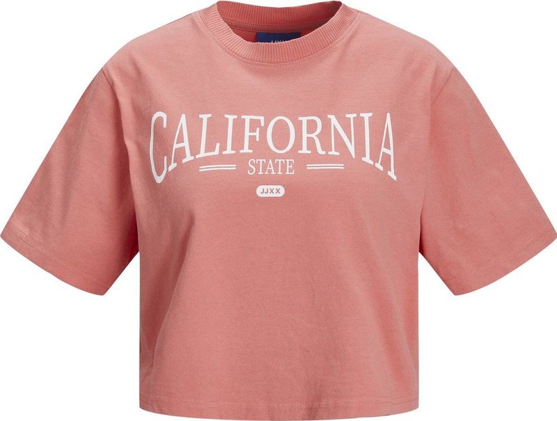 JJXX - JXBROOK - T-Shirt - Tea Rose - Met Helder Witte Print Cali 3