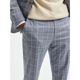 Selected Homme Slhlim-timelogan Blu Snd Chk Trs Broeken - Lichtblauw