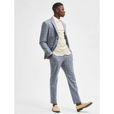 SELECTED HOMME - Slhslim-timelogan - Herenbroek - Lichtblauw - Ruitpatroon
