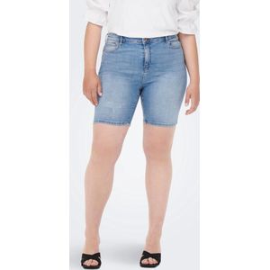 Only Carmakoma, Korte broeken, Dames, Blauw, 4Xl, Denim, Lichtblauwe Denim Shorts
