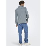 Overhemd - Gebreide Jersey - Lange Mouwen - Regular Fit - Lichtblauw