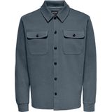 Overhemd - Gebreide Jersey - Lange Mouwen - Regular Fit - Lichtblauw