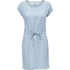 Jurk - Rekbare Stof - O-hals - Korte Mouwen - Elastische Taille - Loose Fit