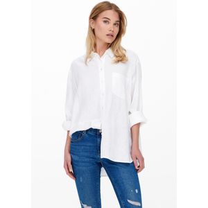 Only Lange blouse ONLTOKYO L/S LINEN BLEND SHIRT