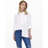 ONLY - Onltokyo L/S Linen Blend Shirt - Blouse - Wit