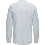 O&S - Overhemd - Lichtgewicht - Blauw - Linnen - Lange Mouw - Slim Fit