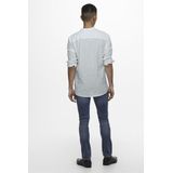 O&S - Overhemd - Lichtgewicht - Blauw - Linnen - Lange Mouw - Slim Fit
