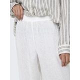 Only Broek Onltokyo Hw Linen Blend St Pant Pnt 15259590 Bright White Dames