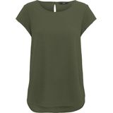 ONLY - ONLNOVA LIFE VIS TOP SOLID - Blouse - Zwart - Viscose - Korte Mouwen