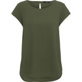 ONLY - ONLNOVA LIFE VIS TOP SOLID - Blouse - Zwart - Viscose - Korte Mouwen