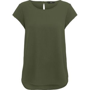 ONLY - ONLNOVA LIFE VIS TOP SOLID - Blouse - Zwart - Viscose - Korte Mouwen