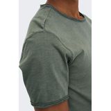 T-shirt - Overdye - Jersey - Korte Mouwen - Long Line Fit