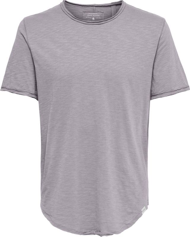 T-shirt - Overdye - Jersey - Korte Mouwen - Long Line Fit