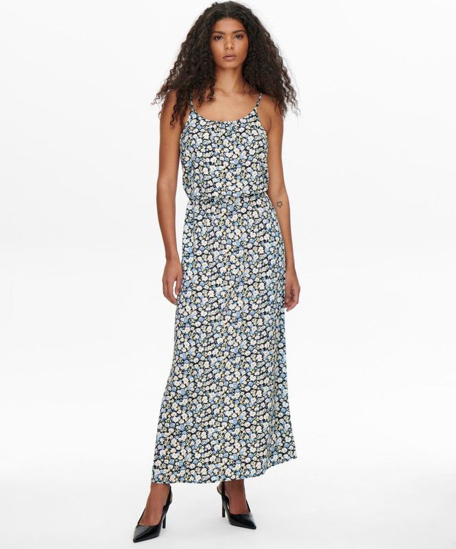 ONLY - ONLWinner - Jurk - Navy - Lichtblauw - Offwhite - Gevoerde Zoom