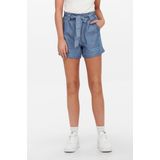 Korte Broeken - Medium Blue Denim - Denim-Look - Bindstrik - Steekzakken