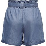 Korte Broeken - Medium Blue Denim - Denim-Look - Bindstrik - Steekzakken