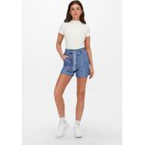 Korte Broeken - Medium Blue Denim - Denim-Look - Bindstrik - Steekzakken