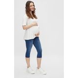 MAMALICIOUS - SARNIA - Jeans - Blauw Denim - Slimfit - 3/4 Lengte