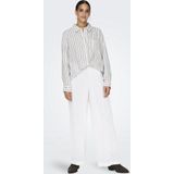 Only Broek Onltokyo Hw Linen Blend St Pant Pnt 15259590 Bright White Dames
