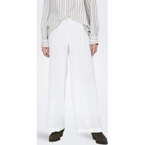 Only Broek Onltokyo Hw Linen Blend St Pant Pnt 15259590 Bright White Dames