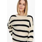 JDY - JDYJUSTY - Gebreid Vest - Crème - V-hals - Lange Mouw