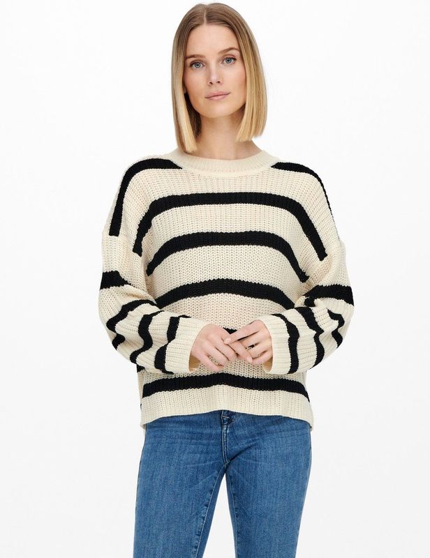 JDY - Gebreide Pullover - Zwart - Polyester