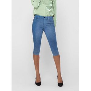 Denim Shorts - Blauw - Stof - Mid Waist - Skinny Fit