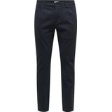 ONLY & SONS Heren chinobroek ONSCAM taps toelopende chinobroek, navy, 32W / 32L