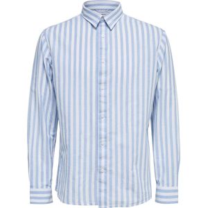 SELECTED HOMME - SLHSLIMNEW-LINEN T-Shirt LS CLASSIC - Wit - Katoen