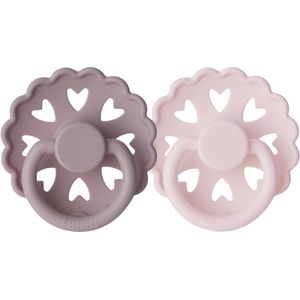 FRIGG - Fairytale Fopspeen - Set van 2 - Twilight Mauve/White Lilac - Siliconen - BPA-vrij